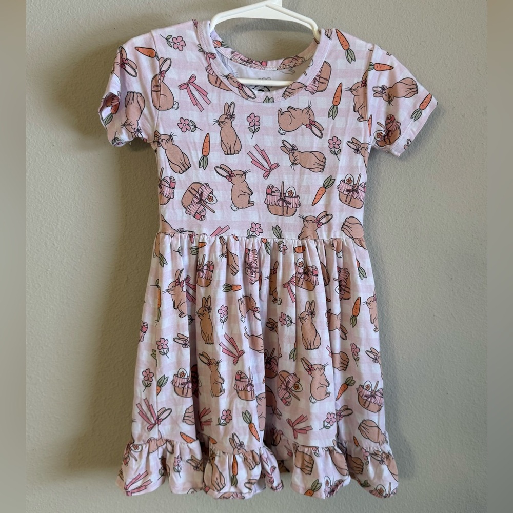 Remi & Friends Bamboo Bunny Twirl Dress